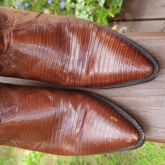 Vintage Dan Post Teju Lizard and Leather Size 7.5 - Picture 8 of 12